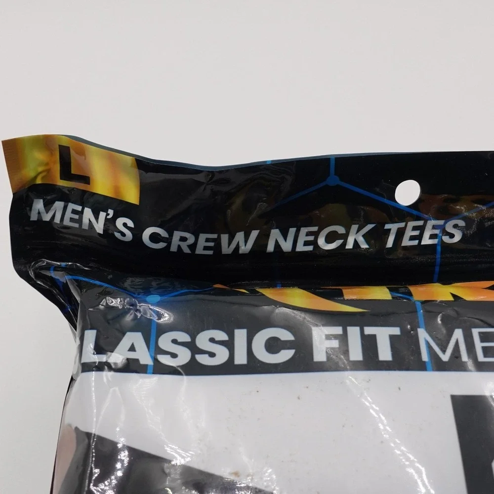 PACK OF 3 TKO Crew Neck Tees Men's Large Classic Fit Polyester Fast Dry